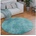 Teppich »Cadiz 630«, rund, Kurzflor, Uni-Farben, besonders weich, waschbar, Wohnzimmer, blau