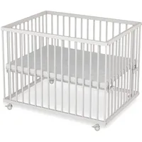 Laufgitter 75x100 cm Matratze Basic weiß Premium Kollektion Laufstall für Babys