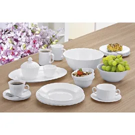 Arcoroc 6 ARCOROC Untertassen Trianon White weiß 14,5 cm