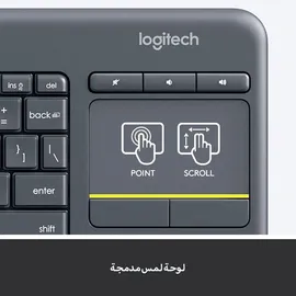 Logitech K400 Plus Wireless Touch Keyboard NL schwarz
