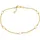 VIVANCE Fußkette "925/- Sterling Silber vergoldet Herzen", gelb, Fußketten, Damen, 24+2cm, Silber 925 (Sterlingsilber), glänzend