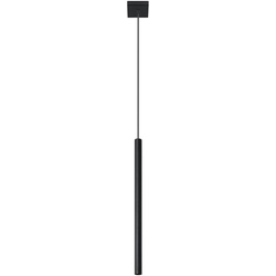 Pendelleuchte schwarz Stahl Hängeleuchte Stahl Zylinder Hängelampe schwarz Modern, aus Stahl, 1x G9 max. 40W, LxBxH: 8x8x100 cm
