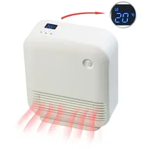 Sichler Haushaltsgeräte Design-Keramik-Heizlüfter mit Bewegungssensor, Timer, Display, 1.500 W