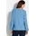 GOLDNER Elegante Bluse mit Zierblende, Rundhals in blau | Gr.: 42