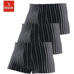 Boxer »Boxershorts für Herren«, (Packung, 3 St.), mit garngefärbten Streifen, Gr. 5 (M), schwarz, , 235981-5