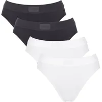 SLOGGI Slip Double Comfort Tai 4P 4er Pack Weiß/Schwarz 2XL