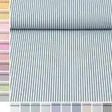 MAGAM-Stoffe Mona Streifen Kinder Baumwollstoff Oeko-Tex Meterware 50cm (13. Petrol)
