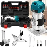 Holz Oberfräse - Elektrischer Kantenfräser - 800 W - 30 000 U/min - 0,64 cm Spannzange - Set A