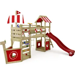 Spielturm StormFlyer mit Schaukel & roter Rutsche One Size