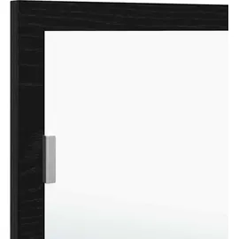 vidaXL LED Badspiegel Schwarz Eiche 100x8,5x37 cm - Schwarz