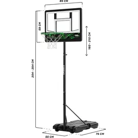Salta Basketballkorb Dribble Schwarz 160 - 210 cm