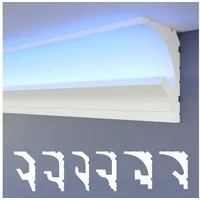 heximo LED Stuckleisten 2in1 weiß 6 St. 68 x 9 cm