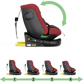 XOMAX Kindersitz 360° drehbar mit Isofix, ECE R129, 0–36 kg, verstellbar, neigbar, atmungsaktiver Bezug, 5-Punkt-Gurt, Top Tether, Autokindersitz für...