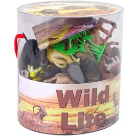 LeanToys Wildlife Figurenset 34 Elemente Safari Löwe Gepard Tiger