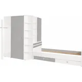 WIMEX Jugendzimmer-Set »Joker Kleiderschrank mit Garderobe, Bett und Stauraumschubladen« Set, 4 Stk. tlg. Wimex
