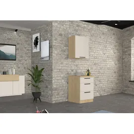 kochstation Unterschrank KOCHSTATION Luna 60 x 60 x 85 cm Beige