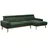 58 aufm Kessel SOFA mit Longchair rechts Katrien Cordstoff dunkelgrün | Gr.: onesize