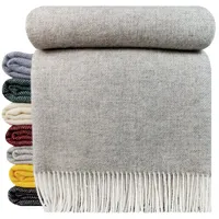 STTS Wolldecke "TIROL A" 100 % Wolle, 140 x 200 cm in versch. Farben, STTS grau