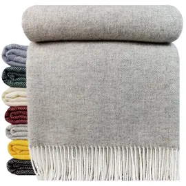 STTS Wolldecke "TIROL A" 100 % Wolle, 140 x 200 cm in versch. Farben, STTS grau