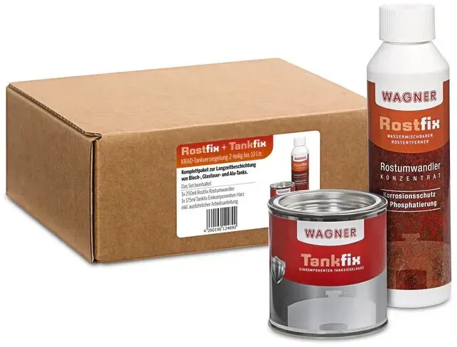 Wagner Tankversiegelung Krad - Set Groß, bis 10 Liter, Set 2-teilig