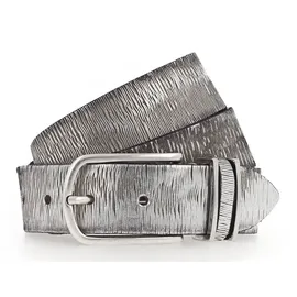 B.belt Damengürtel Leder silber 90 cm