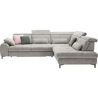 Set One by Musterring Ecksofa "SO 3400 Sitzhöhe 47cm oder 49cm, Sitztiefe verstellbar, B/T 317/220 cm", beige (famosa ecru), B:317cm H:84cm T:220cm, 100% Polyester, SET ONE BY MUSTERRING, Sofas, Ecksofa, Kaltschaumpolsterung, Flachgewebe, whlw. mit Funktionen, Sitzhöhe 47