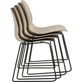 Beliani Konferenzstuhl 4er Set PANORA Beige