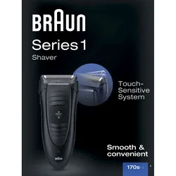Braun Series 1 -170, Folienschaber, Schwarz, AC, 100-240 V, 293 g, 45,5 mm