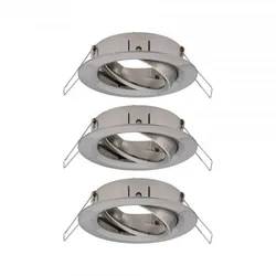 PAULMANN Einbauleuchte Choose Spot, Montageschelle, Gebürsteter Stahl, Aluminium