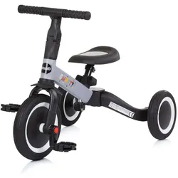 Chipolino Dreirad Smarty 2 in 1 Laufrad Gummireifen umbaubar Pedale verstellbar grau