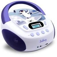 MOOOV 477179 Iceberg CD-MP3-Player für Kinder, USB-Port und Audio-Eingang, Kopfhörerausgang, blau