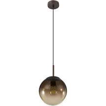 GLOBO 1-flg. 20 cm rund braun amber Glas Metall