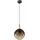 GLOBO 1-flg. 20 cm rund braun amber Glas Metall