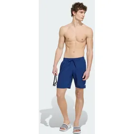 adidas 3-Streifen Badeshorts Blau/Weiß 2XL