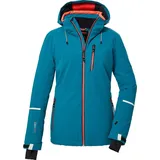 KILLTEC Damen Skijacke/Funktionsjacke mit abzippbarer Kapuze und Schneefang KSW 81 WMN SKI JCKT, aquaverde, 40,