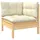vidaXL Garten-Lounge-Set 11-tlg. creme Kiefer
