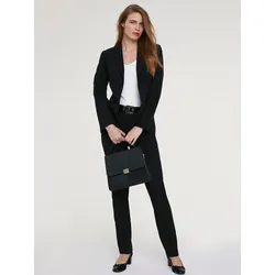 Hosenanzug HEINE, Damen, Gr. 40, Normalgrößen, schwarz, 77% Polyester, 20% Viskose, 3% Elasthan, Anzüge, Topseller