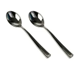 10 Kaffeelöffel Metall Optik
