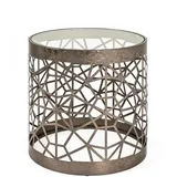 Haku-Möbel Beistelltisch 13252 Metall bronze 50 x 50 cm