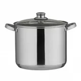 Testrut axentia Kochtopf 128013, 10 Liter, induktionsgeeignet, aus Edelstahl, 24 x 20cm (ØxH)
