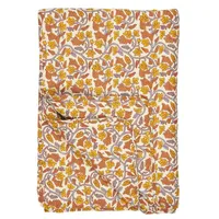 Ib laursen Quilt mit gelben und orangefarbenen Weinreben in
