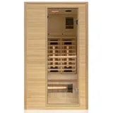 Dewello Dewello® Infrarotkabine Infrarotsauna CALGARY 115cm x 105cm inkl. 5 Vollspektrumstrahler, Farblichttherapie, LED