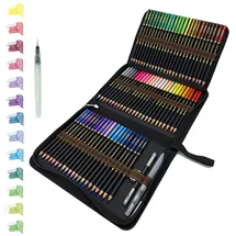 tvfly 72 Professionelle Aquarell Bleistifte, Aquarellstifte mit Premium Black Zipper Case Einfach zu lagern und zu schützen Buntstifte Ideales Set für Künstler, Erwachsene und Kinder