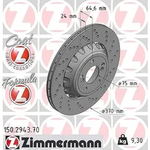 ZIMMERMANN Bremsscheibe Hinterachse rechts 150.2943.70