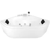 AcquaVapore Whirlpool Eckbadewanne 140 x 140 cm (W20H-TH-SC)