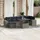 vidaXL Gartensofa-Set 8-tlg. grau Polyrattan