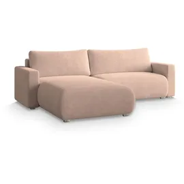 masseno Ecksofa TURIN Polyester 2-Sitzer Rosa