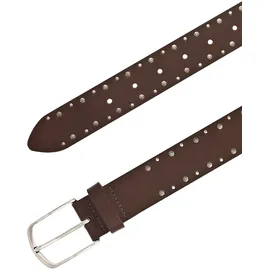 Mustang Nietengürtel Leder 3,5 cm Braun 110