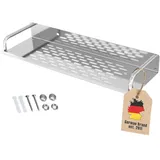 Intirilife Duschablage aus Edelstahl -50 x 11 cm- Duschkorb Wandmontage mit Ablaufrinnen - Rostfreies Duschregal zum Bohren - Badregal für Shampoo, Duschgel, Seife - Praktische Ablage für Bad & Küche