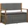 vidaXL Bank mit Stauraum 115 cm Poly Rattan Massivholz Akazie Grau